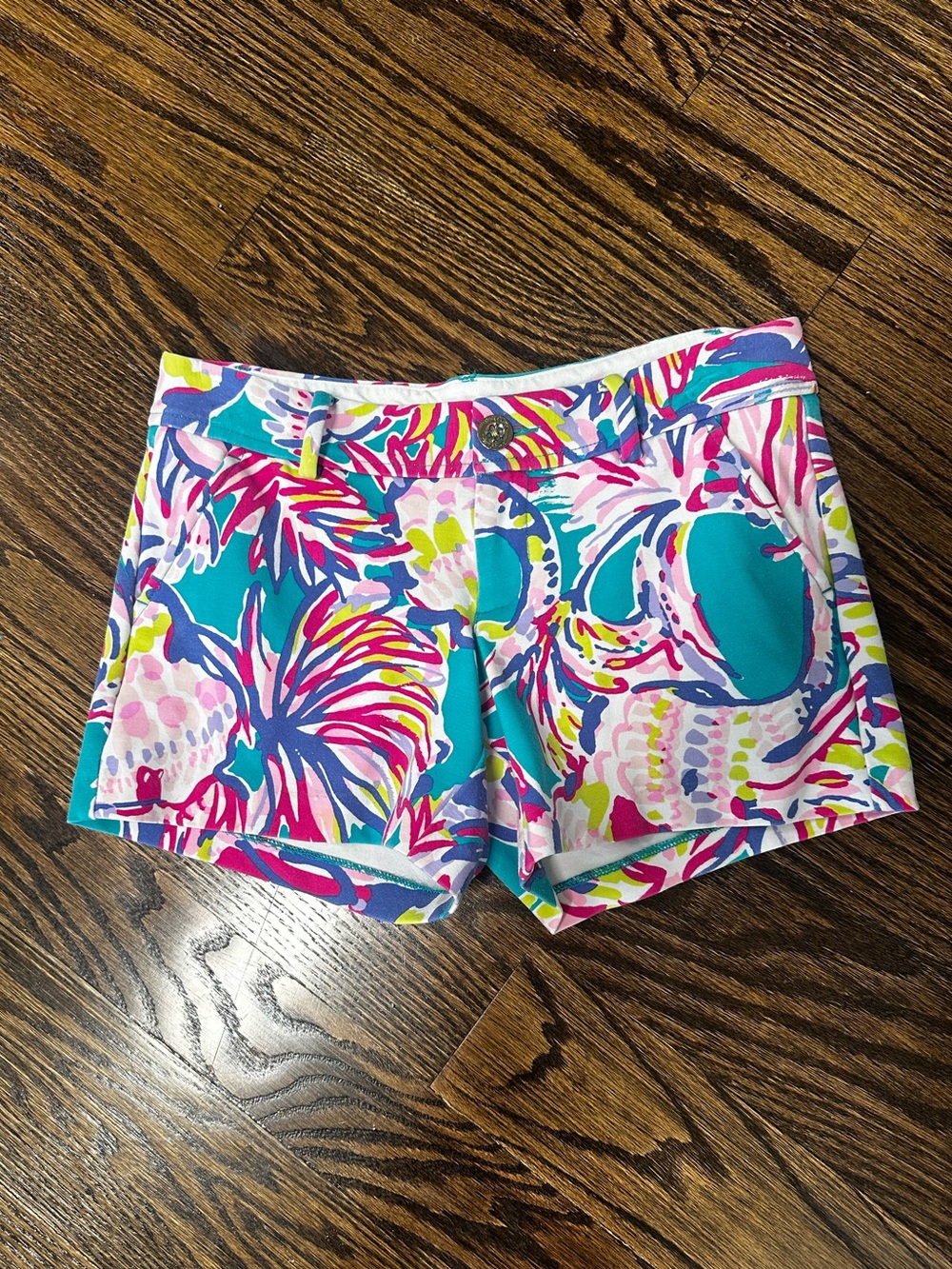 Lily Pulitzer Callahan Teal Multicolor Shorts